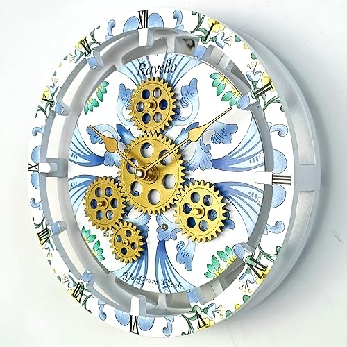 Vista 246 de The Gears - Reloj de pared con engranajes móviles (Vietri, redondo de 36 pulgadas)