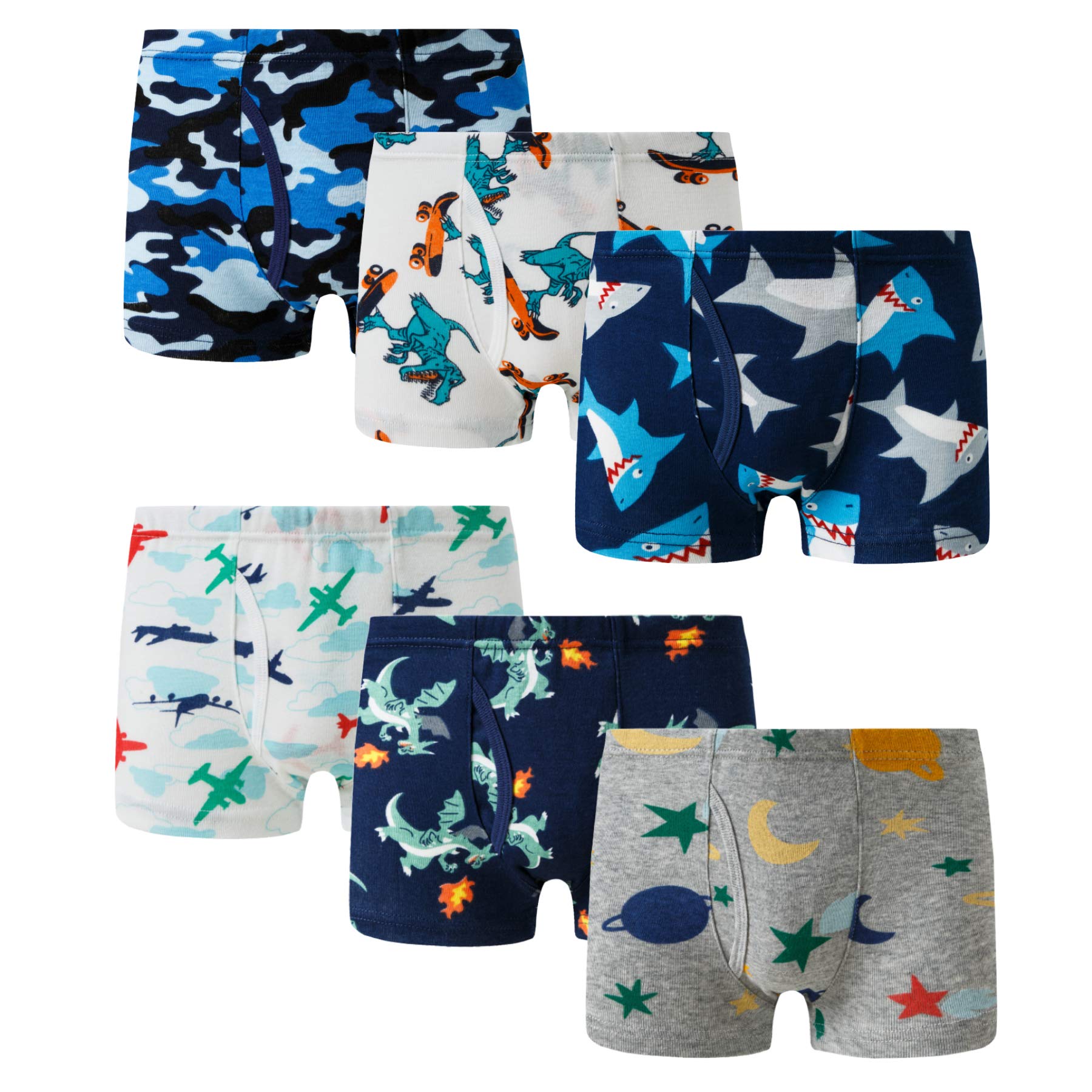 Family Feeling Little Boys' Cotton Boxer Brief Soft Underwear