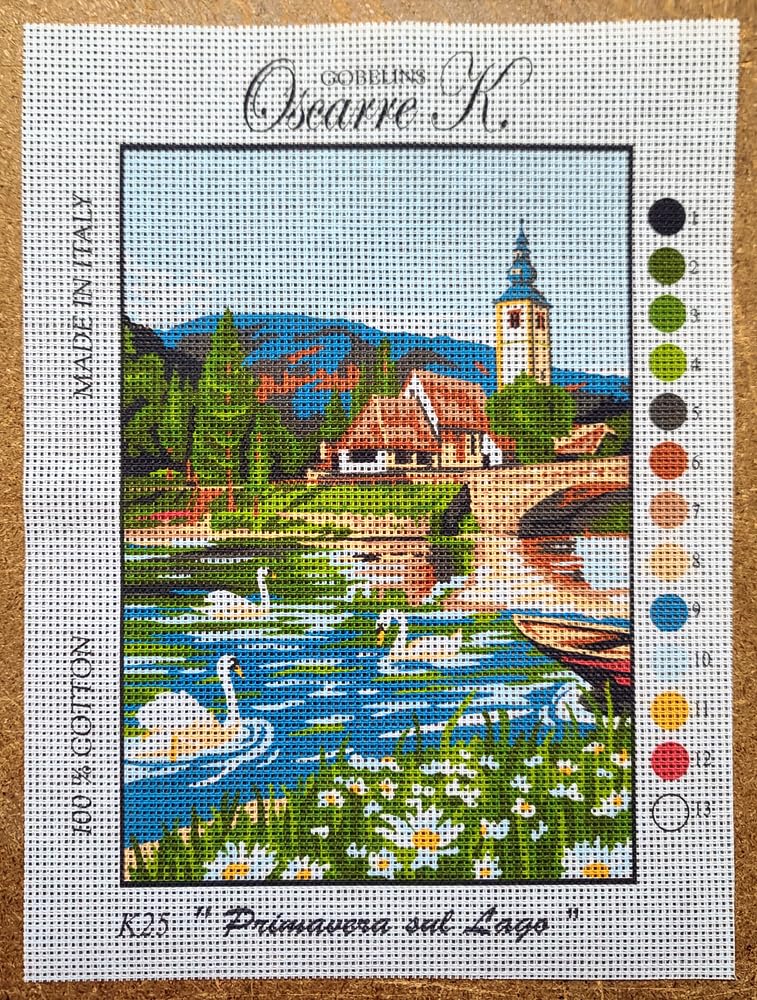 Oscarre K. gobelins - 4 Kit Ricamo Mezzo Punto Croce Completi - Le 4 Stagioni - Canovaccio Stampato 30 x 22 cm (Ricamo Finito 23 x 16 cm)