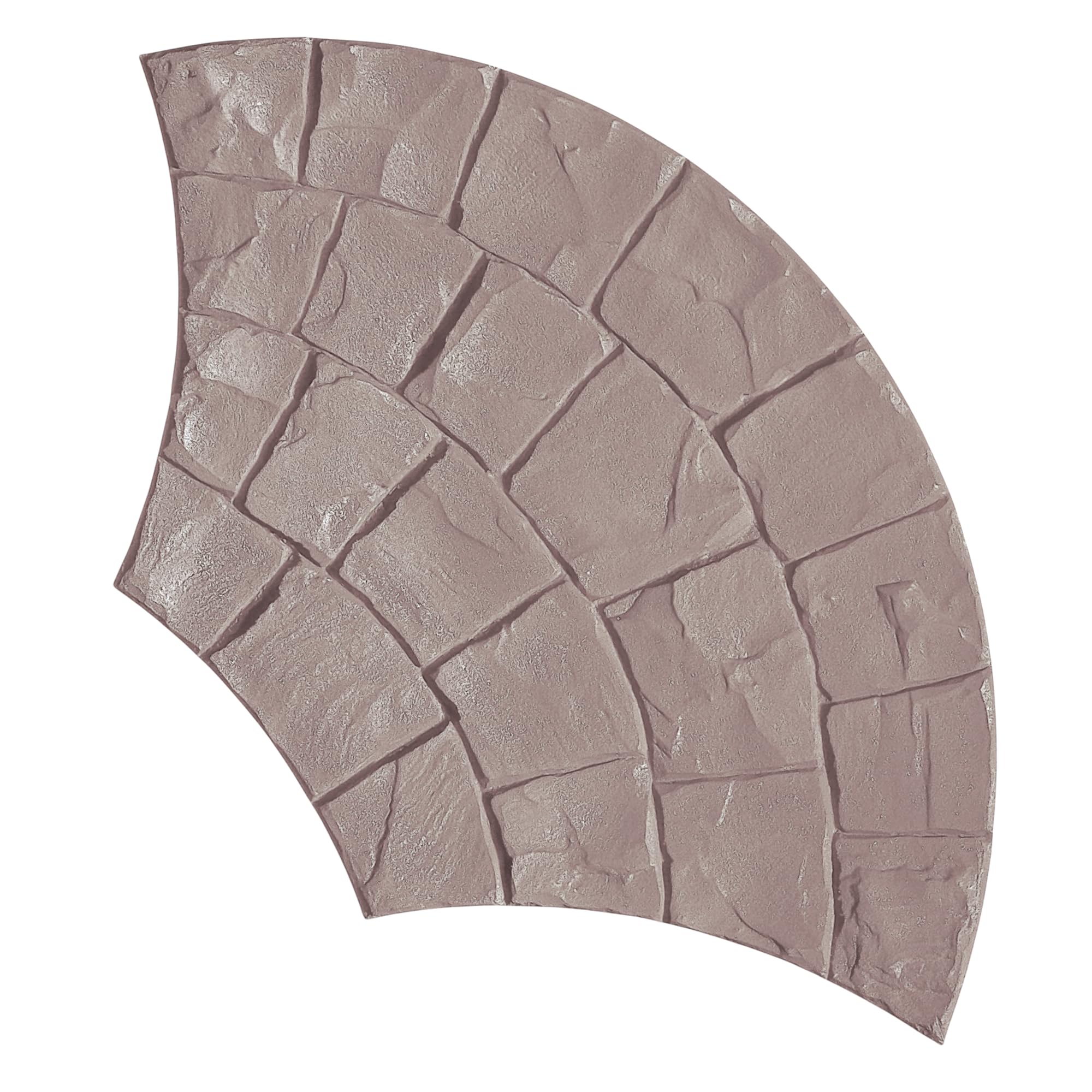Tampon béton imprimé éventail réutilisable pour réussir un dallage extérieur imitation pierre