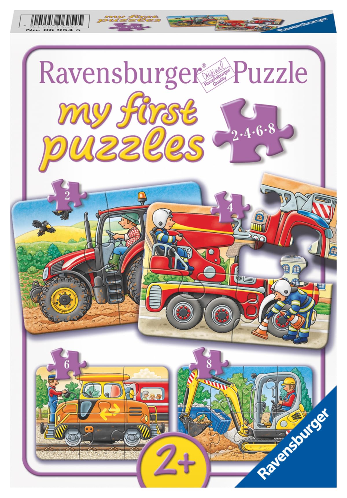 Ravensburger Puzzle Bei der Arbeit - 2, 4, 6, 8 Teile Puzzle ab 2 Jahre
