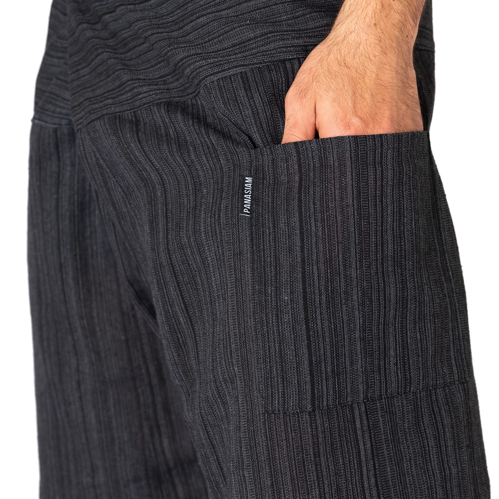 PANASIAM Pantalones de Pescador tailandeses 'Lini' | Pantalones envolventes 100% algodón | para Hombres y Mujeres | agradablemente Suave y Muy cómodo | Thai Fisherman Pants