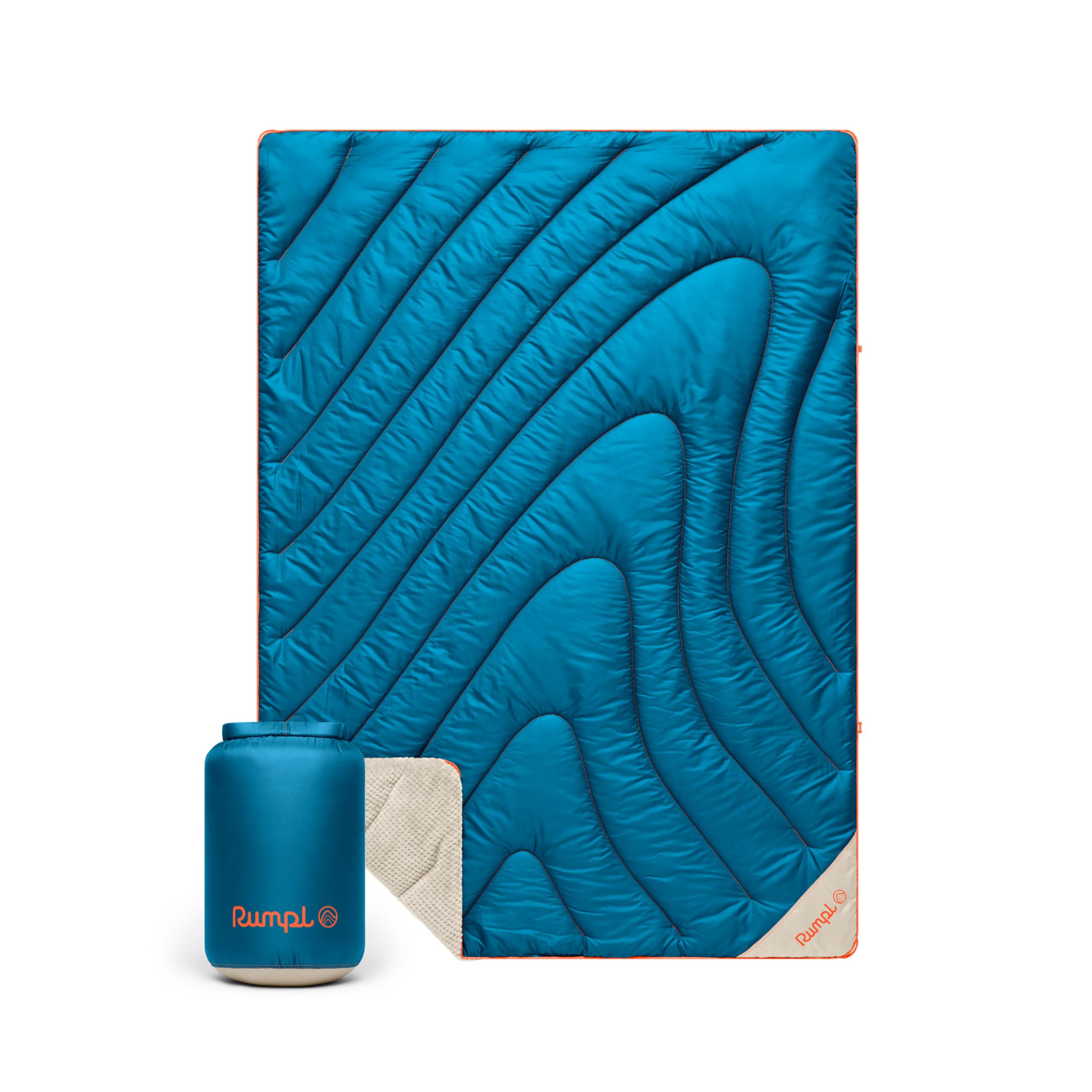 Rumpl Fleece Puffy Blanket, Throw, Seascape Cream