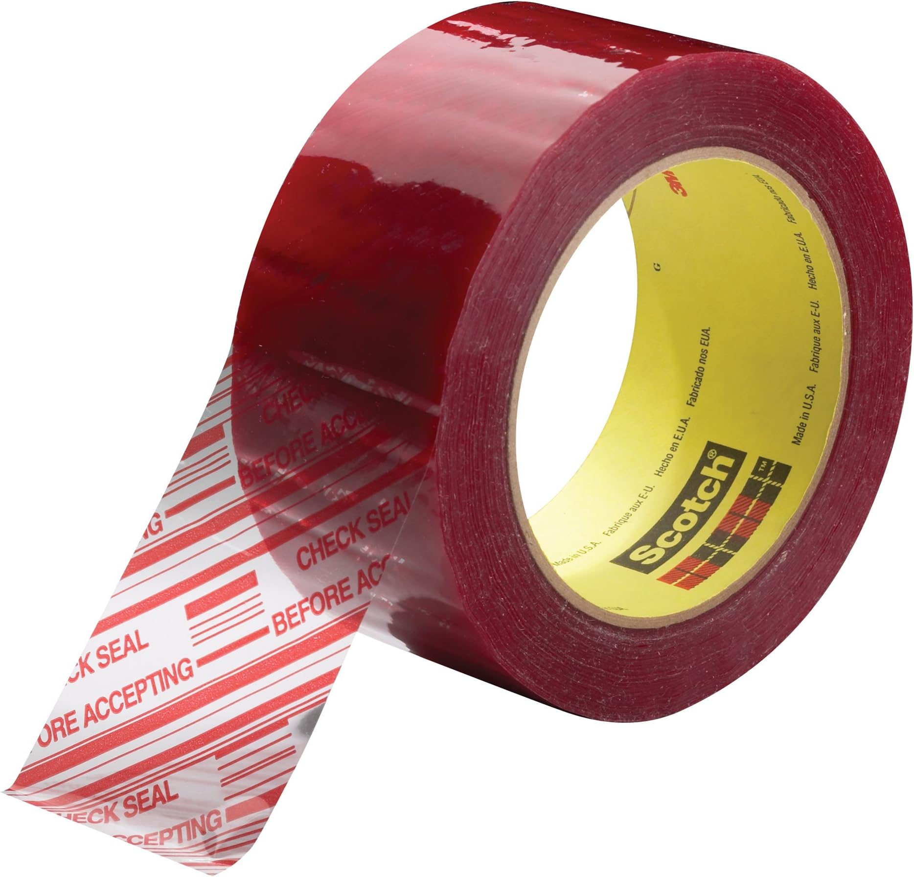 3M Scotch Security Message Box Sealing Tape 3779, 72 mm x 100 m, Individually Wrapped Conveniently Packaged
