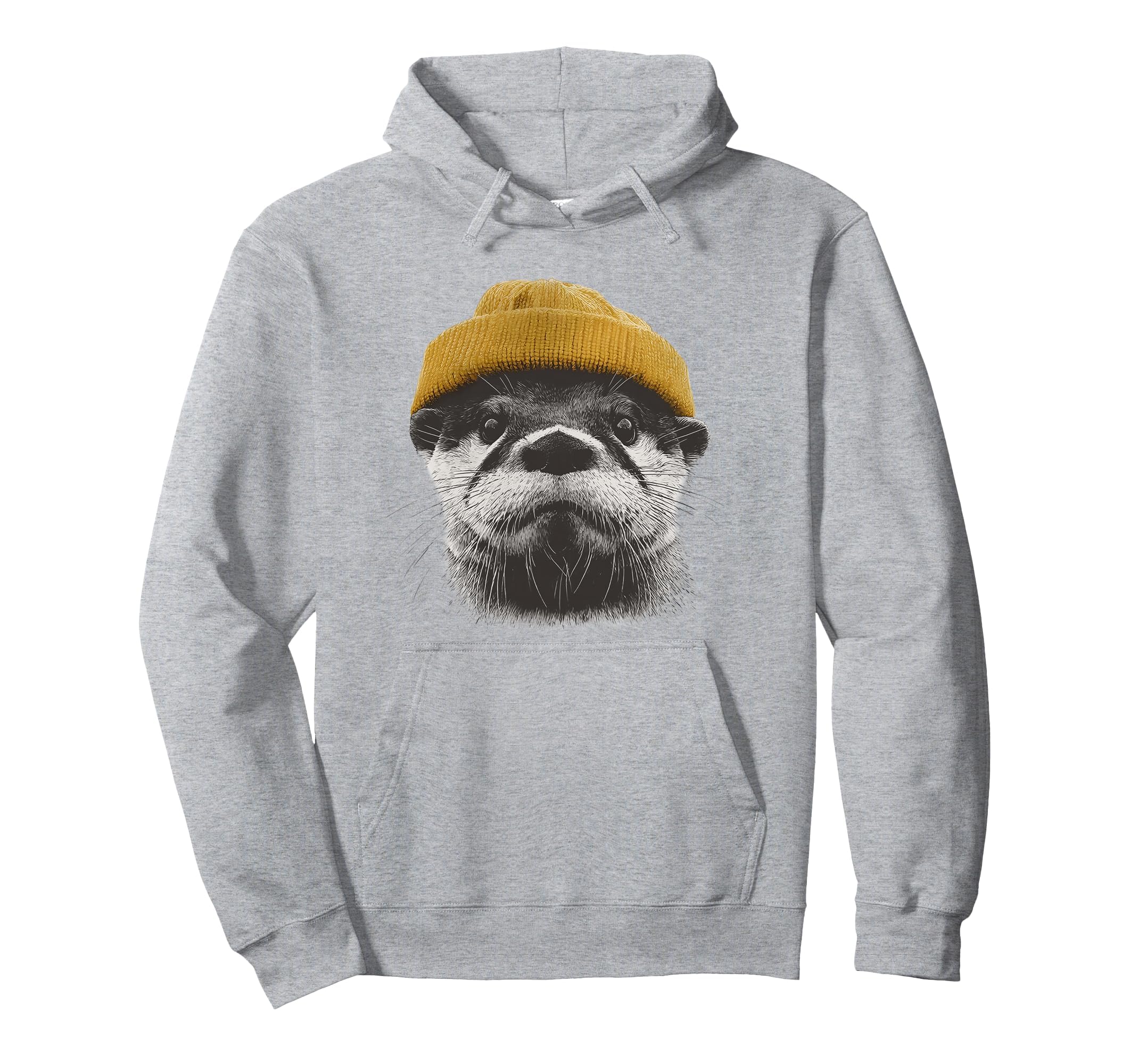otter wearing beanie Pullover Hoodie