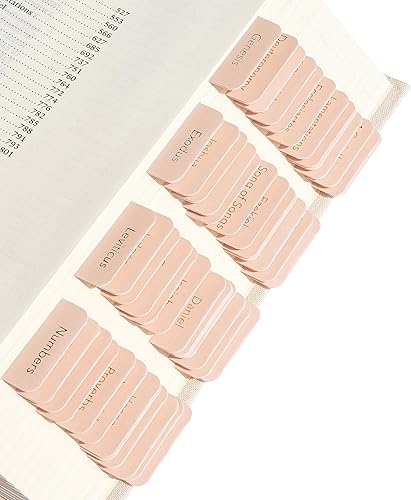 Mr. Pen - Pestañas de la Biblia, 75 pestañas, letras doradas metálicas, pestañas de la Biblia laminadas para mujeres y hombres, pestañas de la