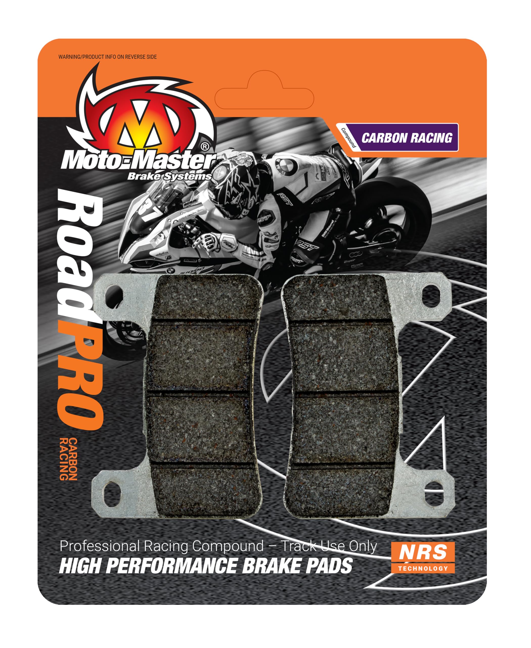 Moto Master Pastiglie Freno Moto Stradale RoadPRO Carbon Racing con tecnologia NRS specifiche per Uso Esclusivo su Pista