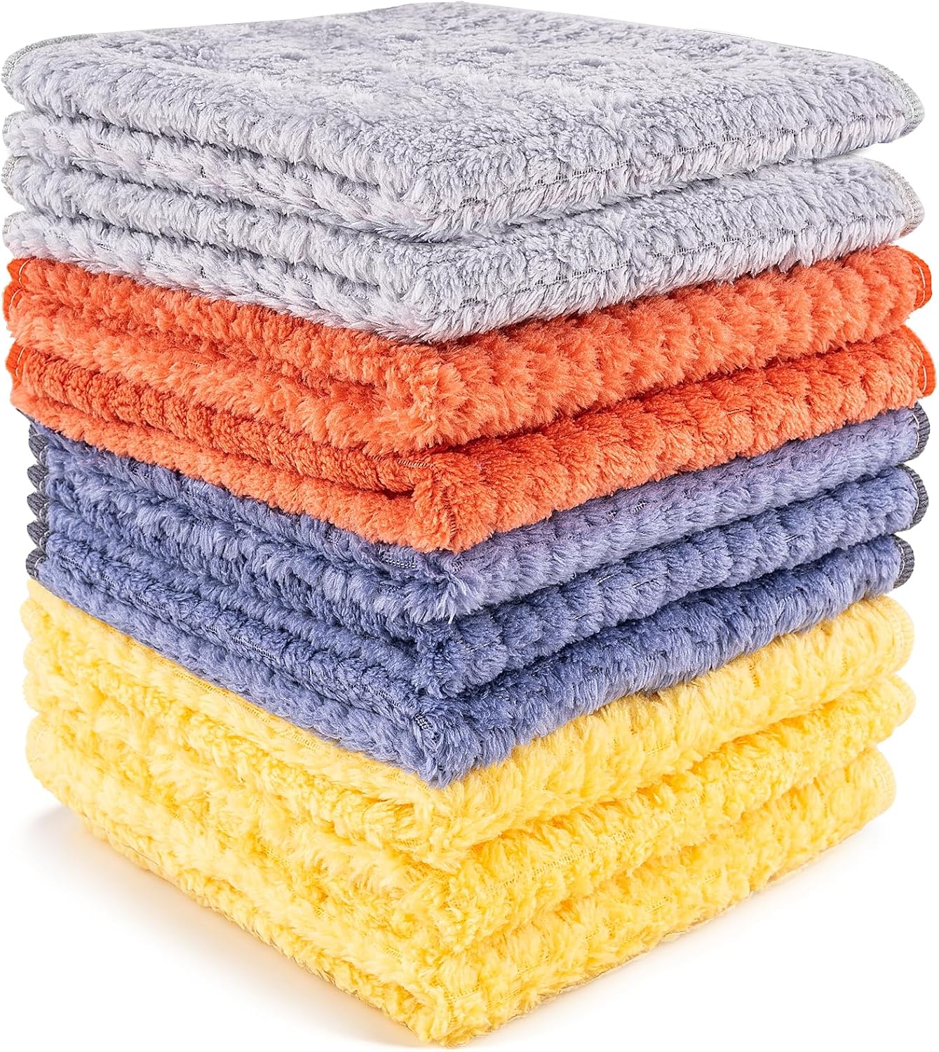 Microfiber Cleaning Cloths 12" x 12": 10pcs Reusable lint-Free Rags