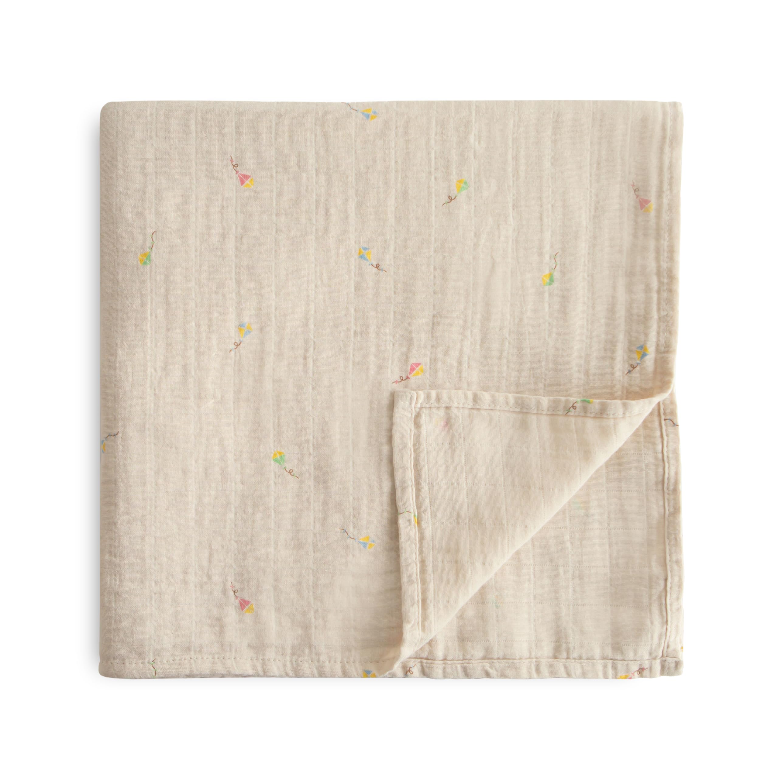 Mushie Kites Baby Muslin Blanket 100% Organic Cotton (Kite)