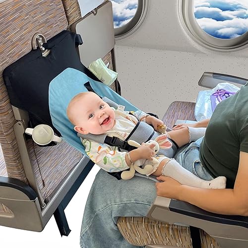 Cama de avión para bebé, artículos esenciales de viaje para bebé, asiento de avión, extensor de reposapiés portátil imprescindible para bebés de 1 a