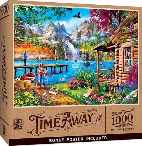 MasterPieces Rompecabezas de 1000 piezas para adultos, familia o jóvenes, pesca con papi, 19.25 x 26.75 pulgadas