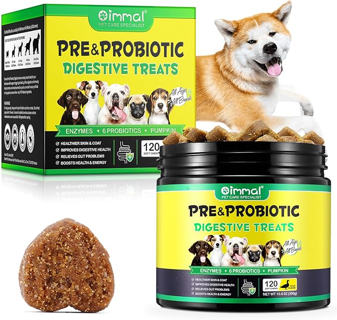 Probiotics for Dogs, 120 Chews Dog Probiotics Treats