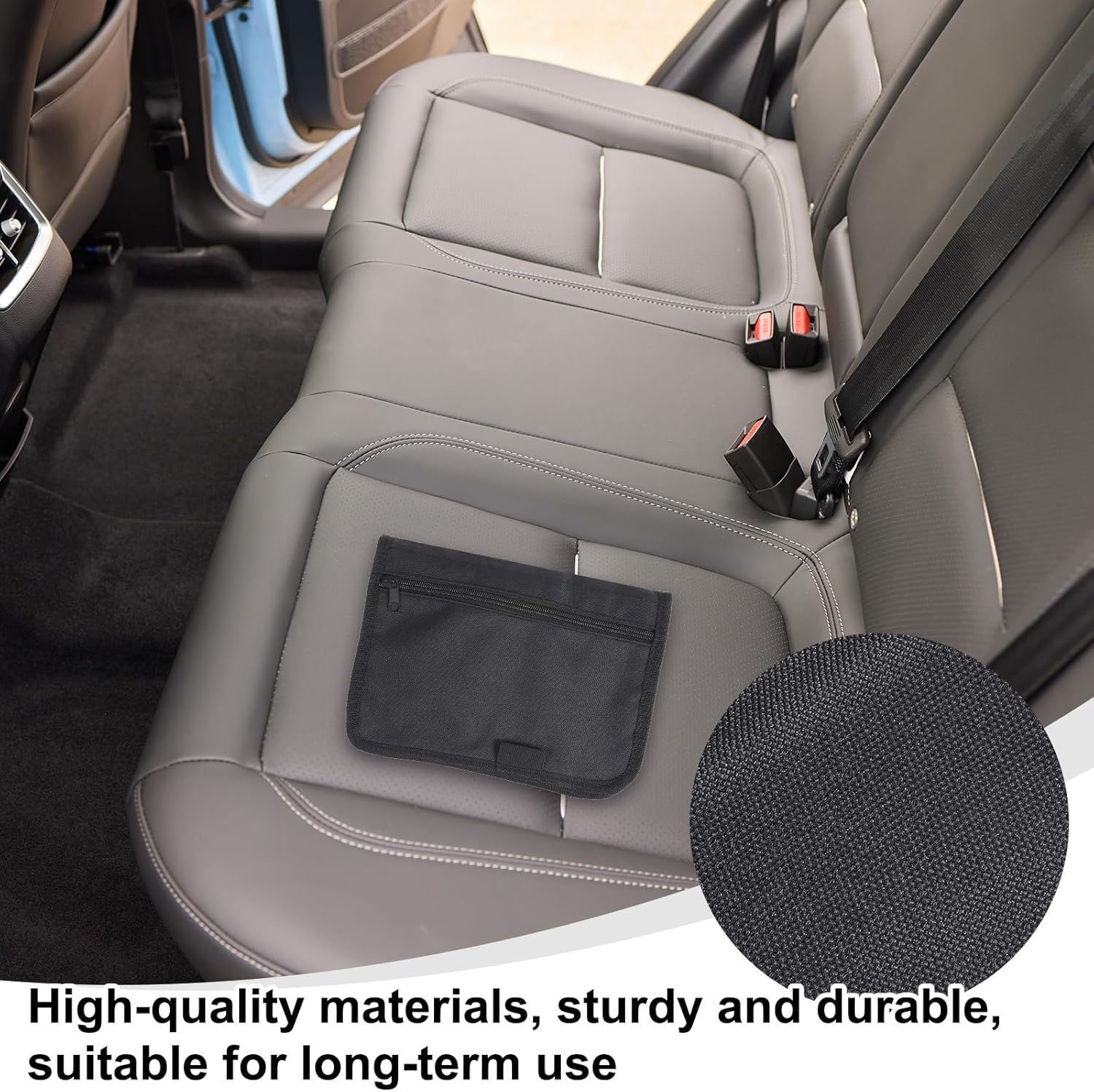 Car Document Organizer, Car Insurance Holder, Owner Manual Case with Multiple Pockets, CarDocument Holder Glove Box, Zippered Pouch Multi-pocket Glove Bag for Auto Insurance License Cards, Black