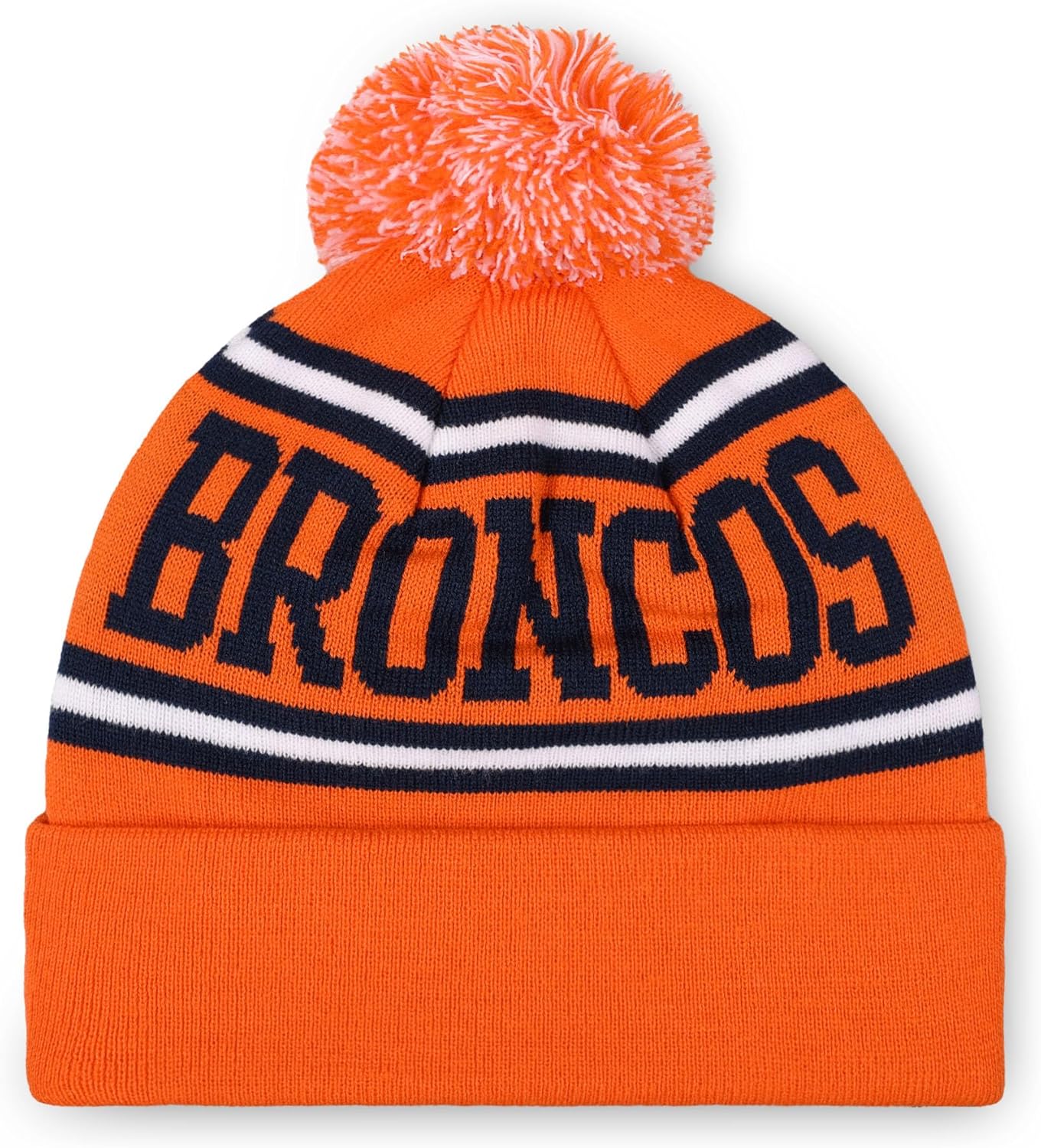 FOCO NFL Unisex-Adult NFL Team Logo Stripe Pom Beanie Hat - Image 2