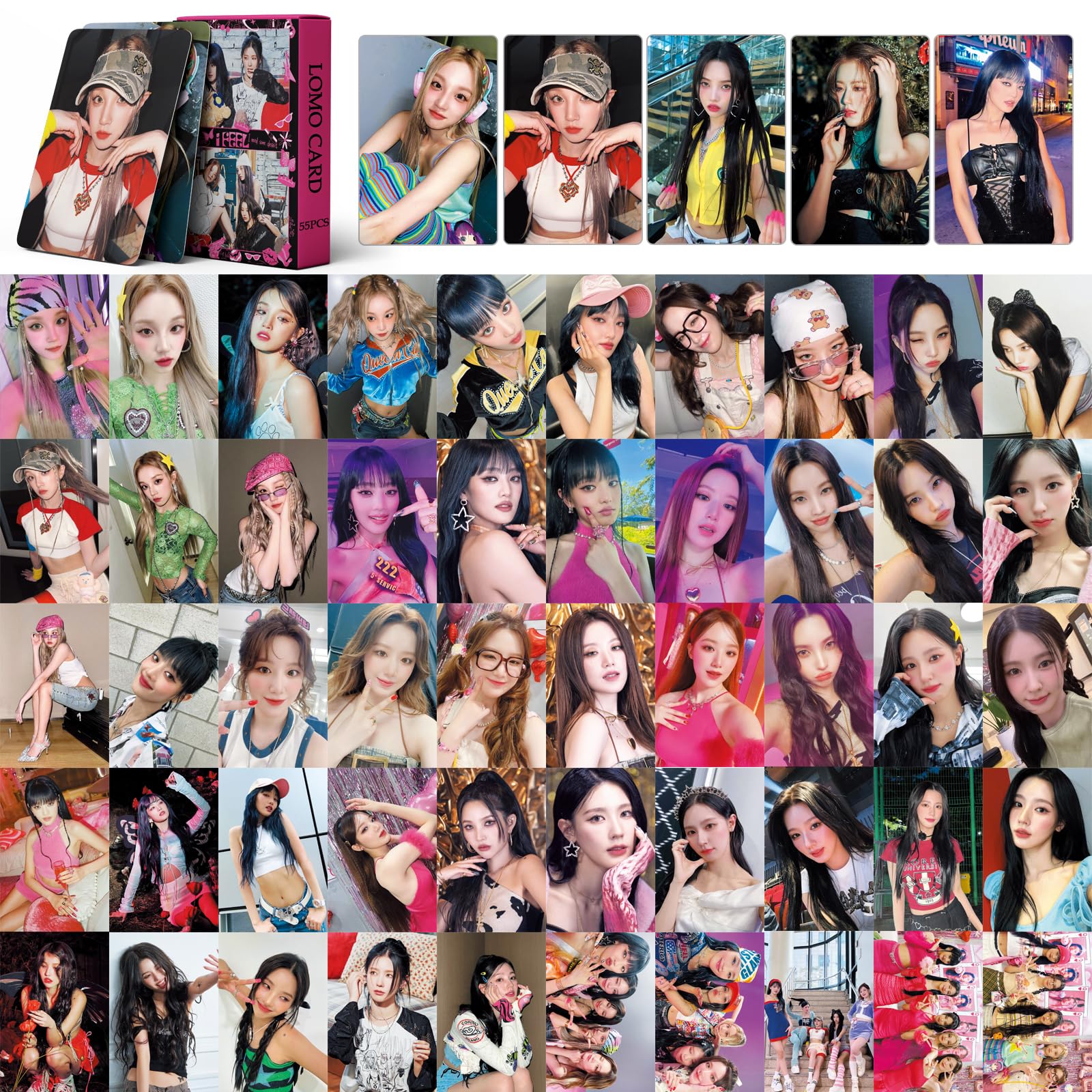 Amazon.co.jp: PYAJUU Gidle Photocard 55枚(G) I-DLE Queencard