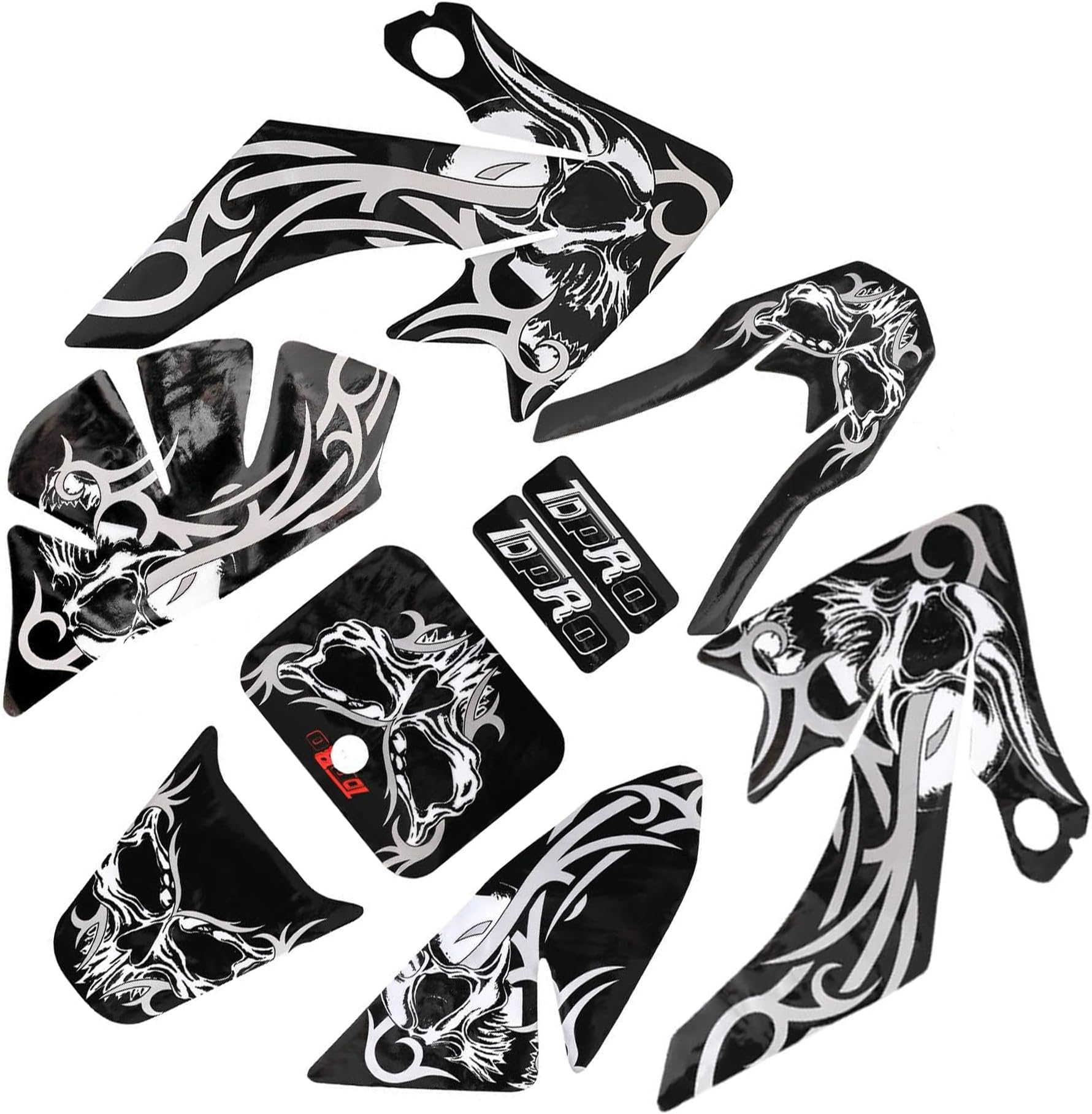 Sticker Decals Graphics Kit for 50cc-125cc Mini Dirt Pit Bikes – CRF XR50 Style Plastics, SSR, Coolster, Atomik, Thumpstar, Taotao – Motorcycle Fairing Stickers