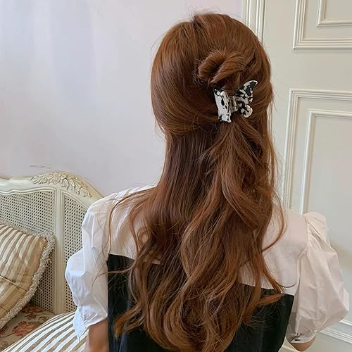 Miniatura 2 de Pinzas para el cabello de mariposa para el cabello, pinzas de mariposa de concha de tortuga, pinzas de mandíbula de 2.3 pulgadas, hermosos