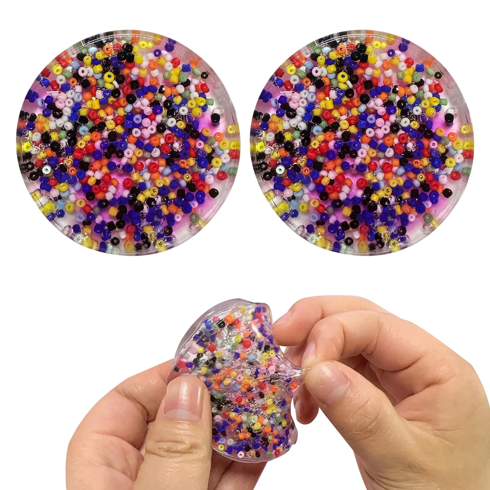 Felicify Picky Pad – 2 Jouets Fidget Extraction Peau – Silicone Lumineux – Anti-Stress TDAH/Anxiété – Bijoux à Créer