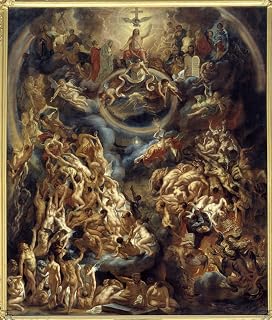 WALLKiART Famous Picture Painting Print Paintings Wall Art the Last Judgement Painting by Jacob Jordaens Abstract Artwork for Home Decor 60x90cm