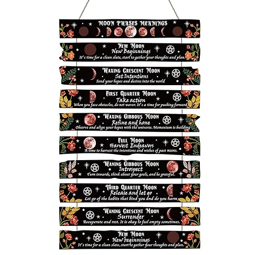 Tatuo Witchcraft Knowledge Sign Moon Decor Halloween Witch Kitchen Witchery