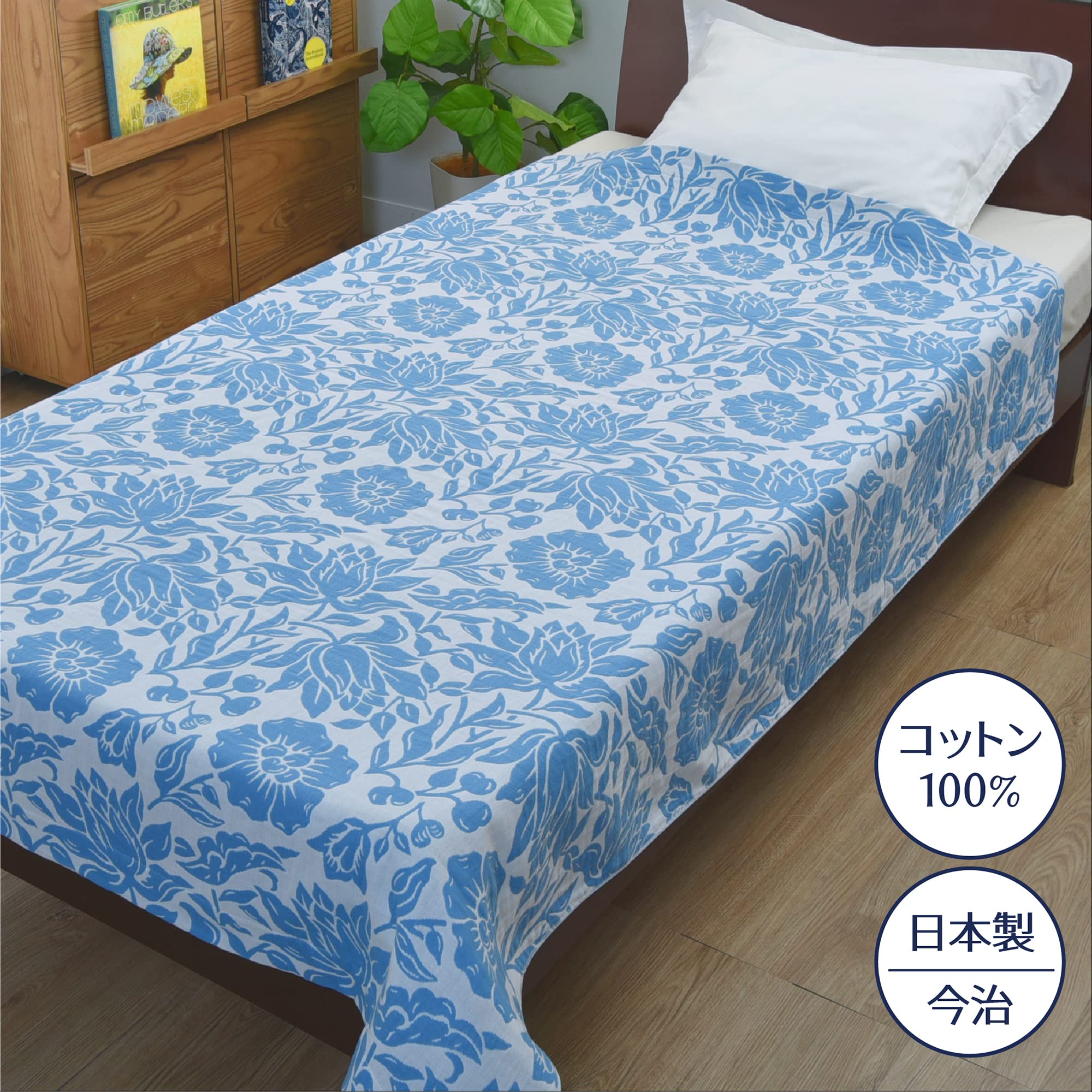 ギャラリー モリス3重ガーゼケット綿100% 洗える 日本製 ガーゼケット 今治