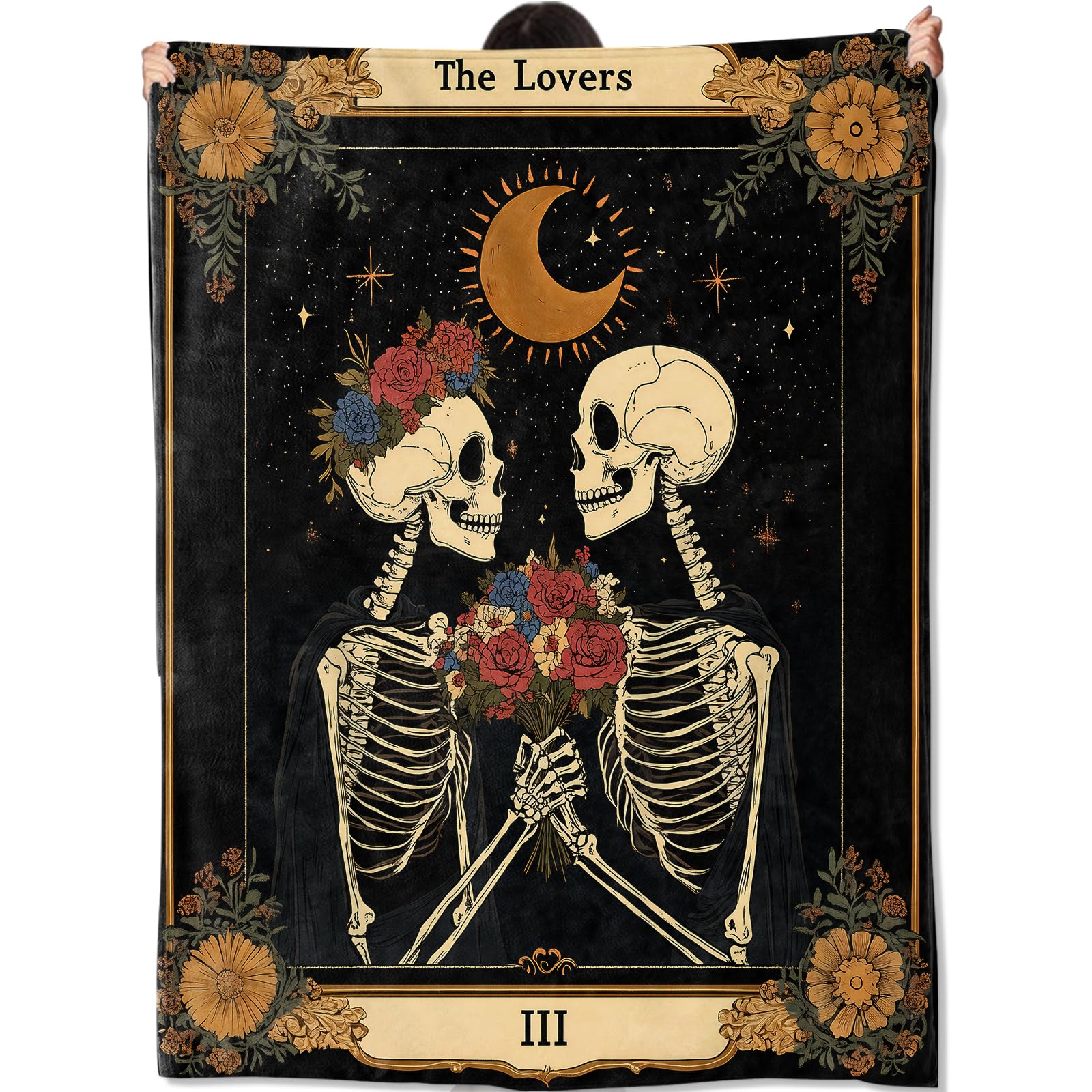 Plaid canape squelette du tarot couverture lit chaude jeté de canapé romantique L