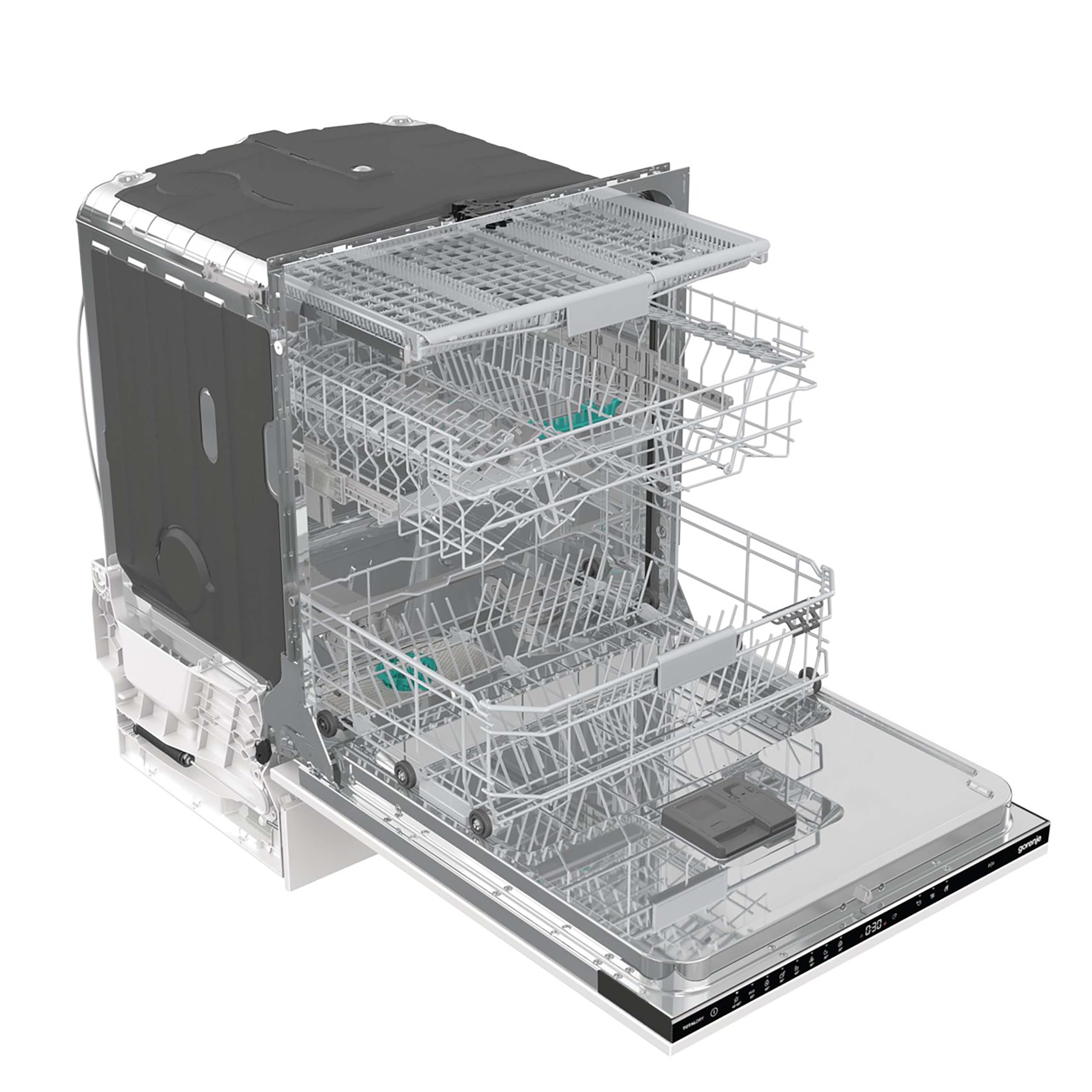 Gorenje GV 663 C60 Vollintegrierbarer Geschirrspüler / 60 cm Spülmaschine/ 16 Maßgedecke / 3 Körbe / 8 Programme / 3 in 1 Funktion/Speed Wash/Gläser-Programm/Vollständiger Überlaufschutz