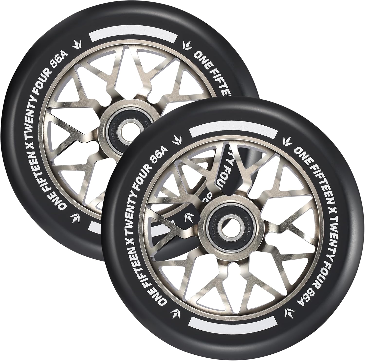 Envy Scooters Sector Wheels Pair | 120mm x 26mm | Silver/Black
