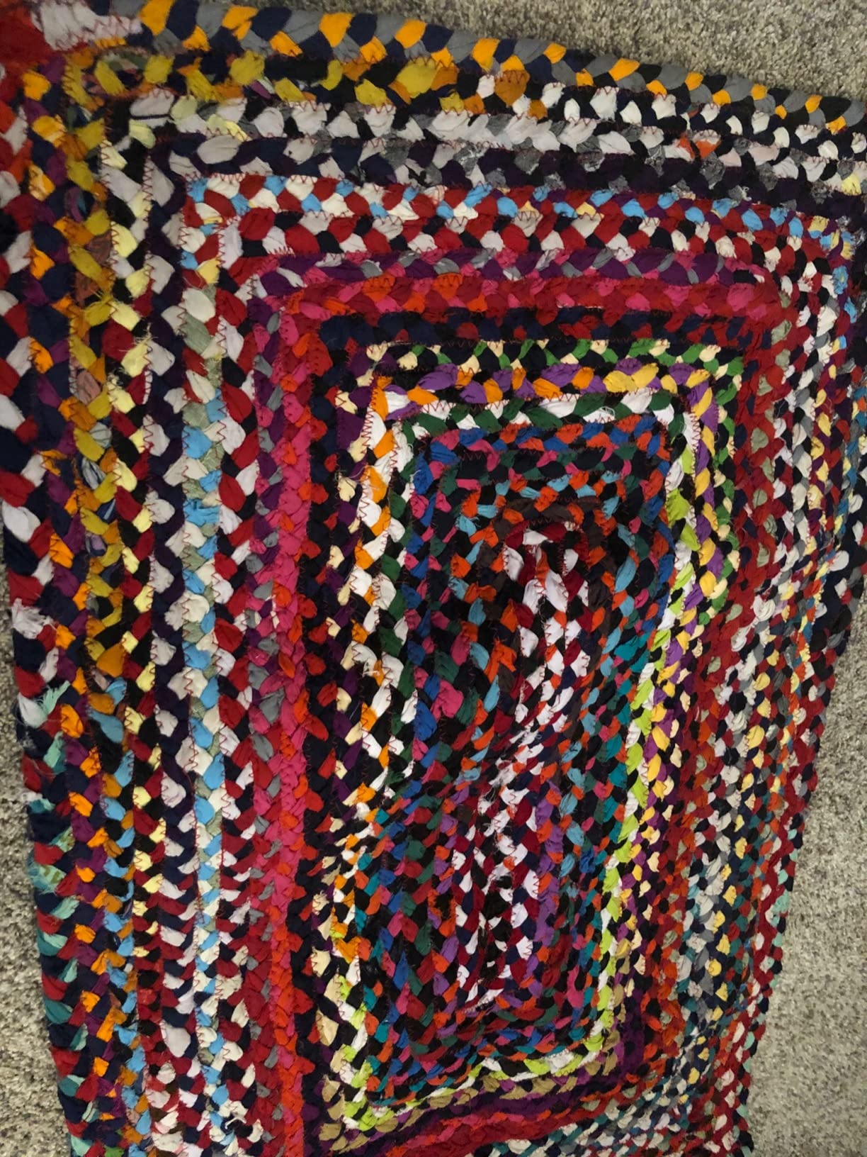 6/mo Finance Jute Cotton Rag Rug 2X3 ft Hand Woven Rug