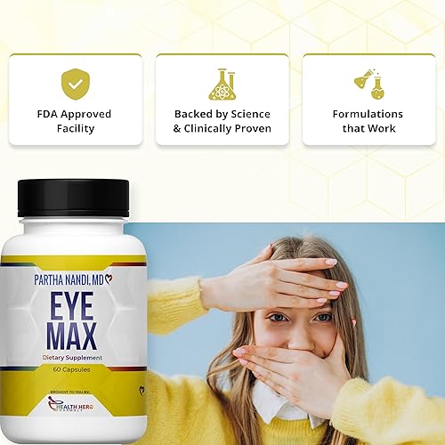 Miniatura 5 de Dr. Nandi's Eye Max Vision Suplemento  Luteína, zeaxantina, licopeno, zinc  Vitaminas oculares para apoyo macular y transparente de la retina