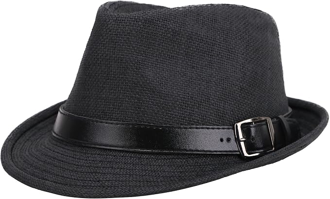 Sun Protective Straw Fedora Hat 