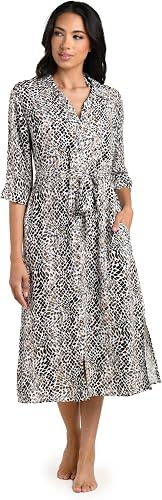 La Blanca Women's Midi Dress Swimsuit Cover Up, Taupe, Medium