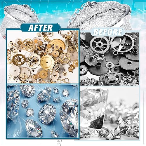 Miniatura 5 de 6 cestas limpiadoras de joyas a granel de acero inoxidable para vaporizador ultrasónico de joyas, piezas pequeñas y solución de limpieza con