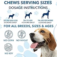 Vista 4 de Masticables calmantes de cáñamo para perros con ansiedad y estrés, masticables para aliviar la ansiedad para tormentas, fuegos artificiales