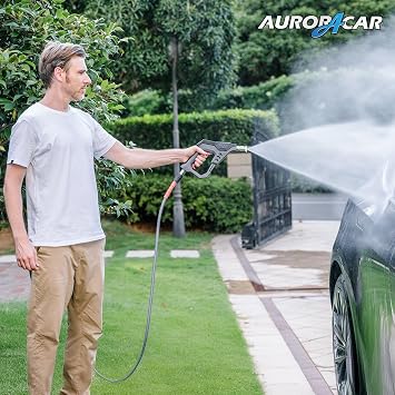 AURORA CAR Pressure Washer Hose 50FT 1/4, M22-14mm Fitting, Grey | Kink Resistant Power Washer Hose Compatible with M22-14mm Fittings, Replacement For Most Brand Pressure Washers, 4000 PSI