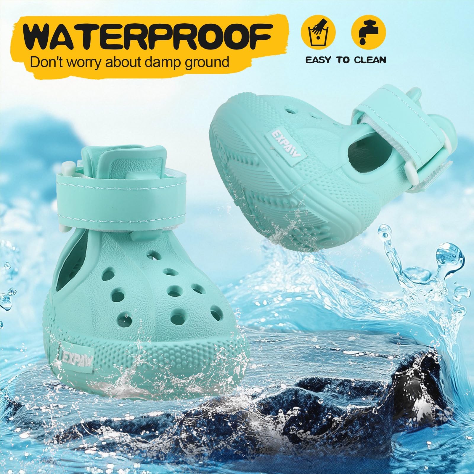 Chaussures pour Chien pour Trottoir Chaud – Bottes antidérapantes pour Chiens de Petite, Moyenne et Grande Taille, Bottes réfléchissantes et Protections de Pattes pour l'hiver, faciles à Mettre et à