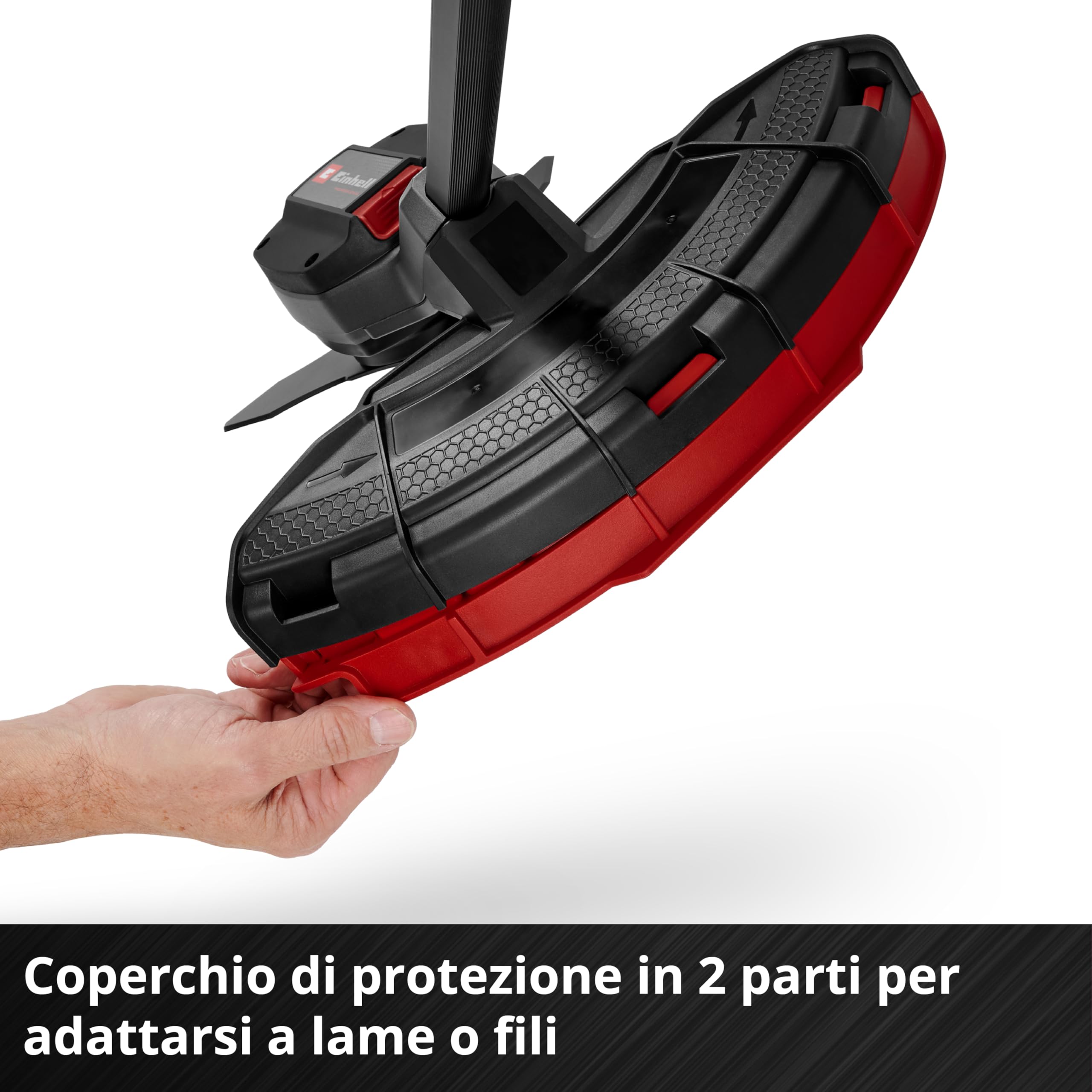 Tagliasiepi Einhell Professional GP-BC 36/430 Li BL-Solo Power X-Change (36 V, Brushless, lunghezza di taglio 43 cm, bobina doppia con digitazione automatica, lama a 3 denti, batteria esclusa)