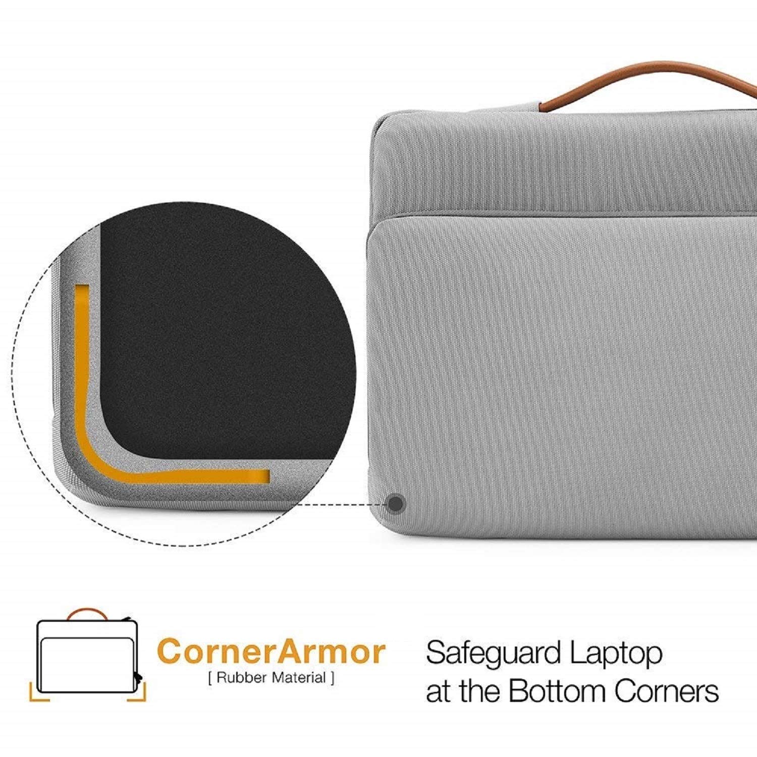 MOCA Compatible Laptop Sleeve Hand Bag Sleeves for 15 15.4 15.6 Inch MacBook Pro Dell 15 15.4 15.6 Inch Laptop Shoulder Messenger Bag Sleeves,Grey — Amazon image 5