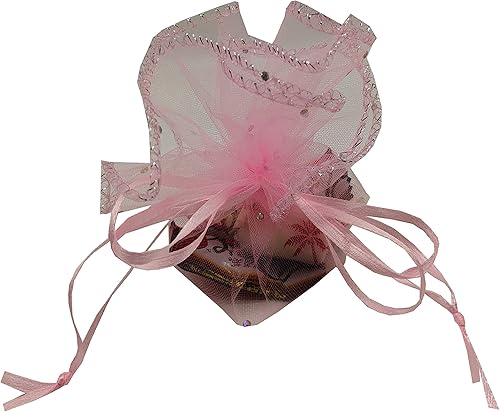 Ankirol 100 bolsas de organza transparente con cordón redondo de organza para joyas, bolsa de dulces de 10.2 in10.2 pulgadas de diámetro para