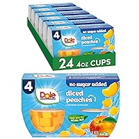 Vista 9 de Dole melocotones en trozos en jugo 100% de fruta - Dole recipientes con fruta - recipientes de fruta de 4 oz - paquete de 24