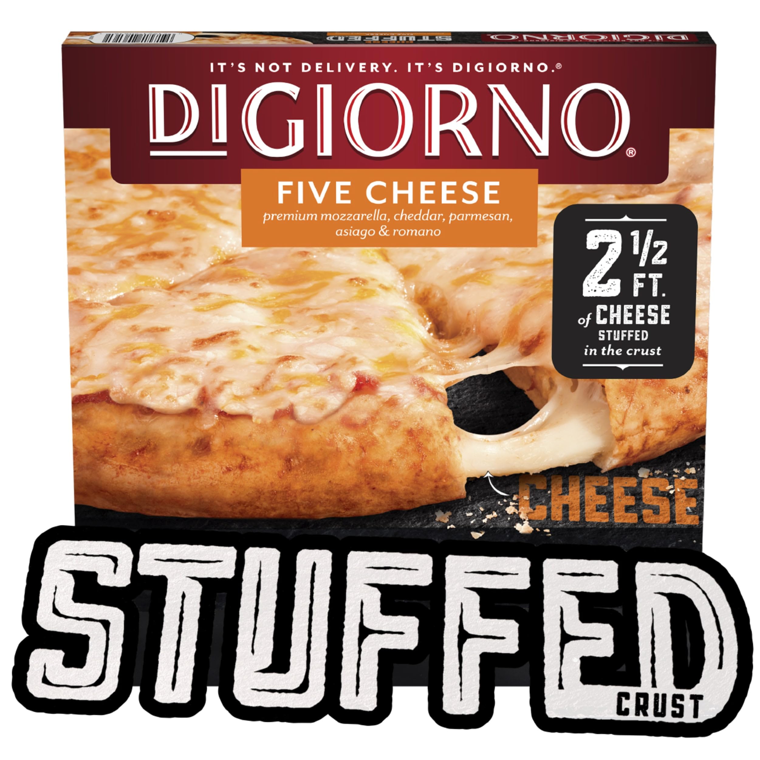 Amazon.com: Digiorno Frozen Pizza, Stuffed Crust Five Cheese Pizza