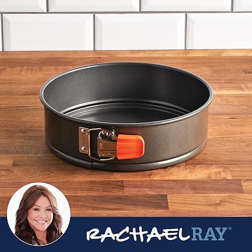 Miniatura 13 de Rachael Ray Oven Lovin' - Molde antiadherente para hornear con agarres, molde antiadherente para tartas de queso con agarres, redondo, 9 pulgadas