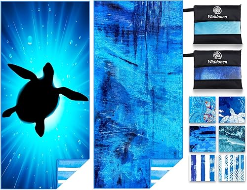 Toalla de playa de microfibra ligera y fina, sin arena, de secado rápido, absorbente, compacta, suave, para piscina, natación, viajes, extra grande,