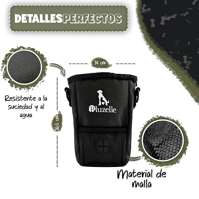 Foto 4 de 7 de bluzelle SnackKeeper Bolsa Premios Perro, Negro