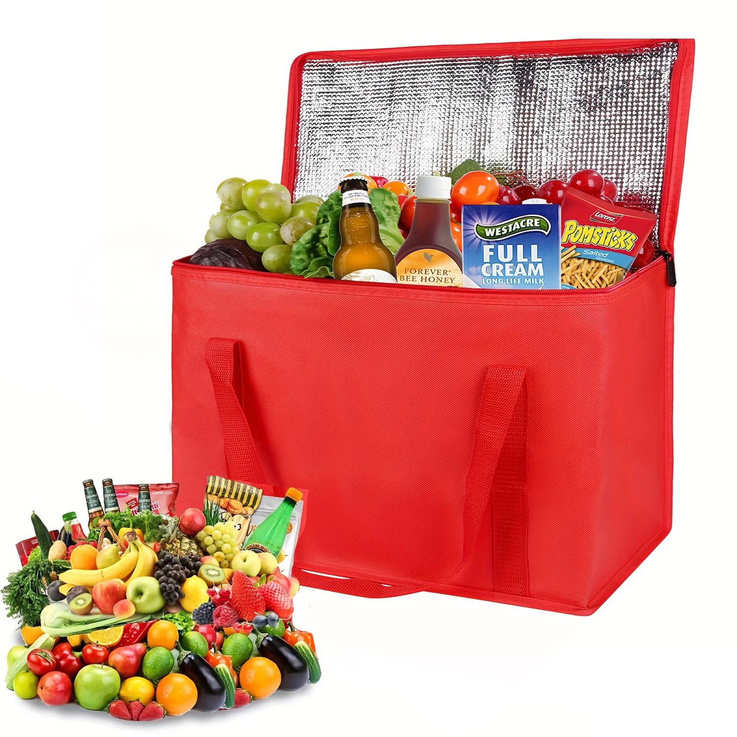 Foldable Cool Bag, 30 L Cool Box, Large Foldable Cooling Basket, Insulated Bag, for Office Work, Outdoor Travel