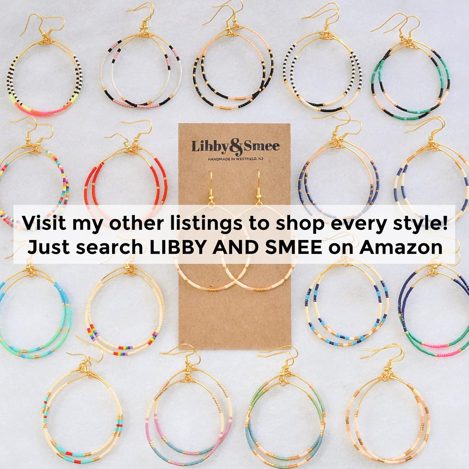 Turquoise Large Teardrop Beaded Hoop Earrings Aqua Mint on Gold-Plated Ear Wires 2.75 inches