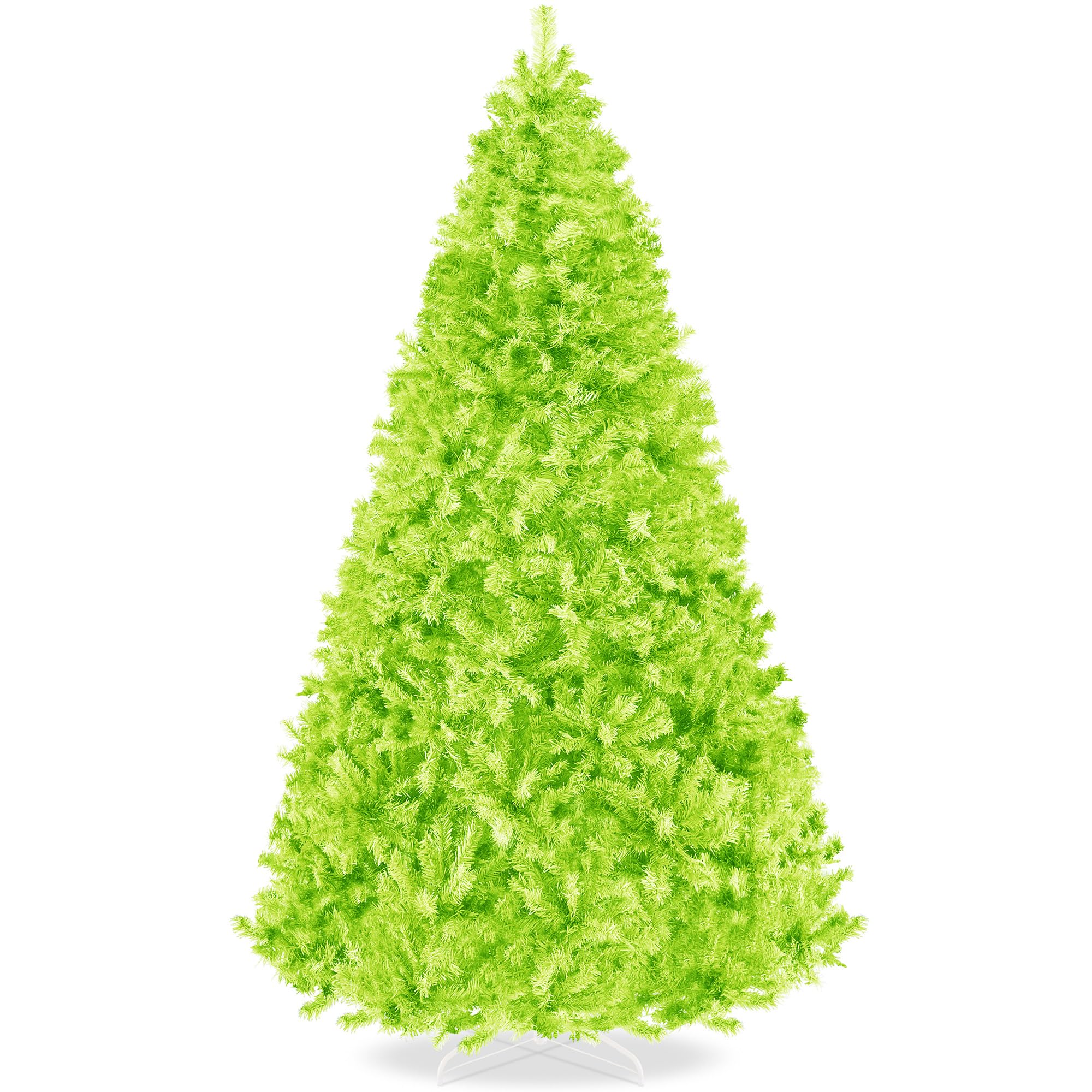 Best Choice Products Artificial Christmas Tree, 6ft Premium Unlit Pine Design, Dense Branches Realistic Holiday Décor? w/Easy Assembly - Lime Green