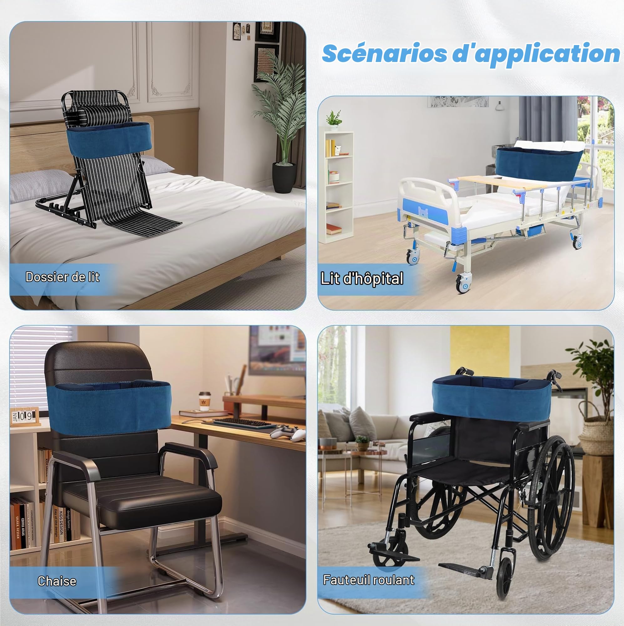 Support latéral pour Fauteuil Roulant - Coussin de Soutien Dorsal pour Les Personnes Qui ne Peuvent Pas s'asseoir Debout en Fauteuil Roulant