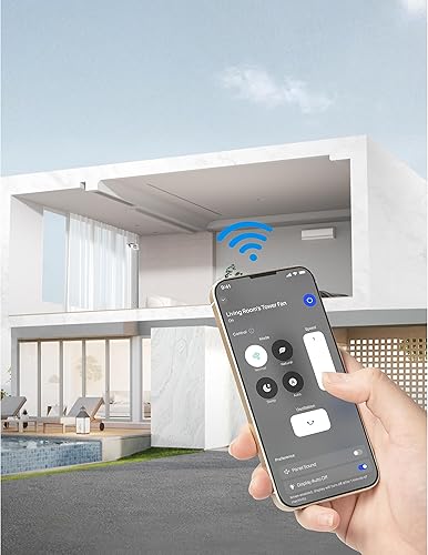 Miniatura 4 de Dreo Ventiladores de torre inteligentes que soplan aire frío, ventilador de pie para dormitorio, oscilación de 90, ventilador de piso silencioso de