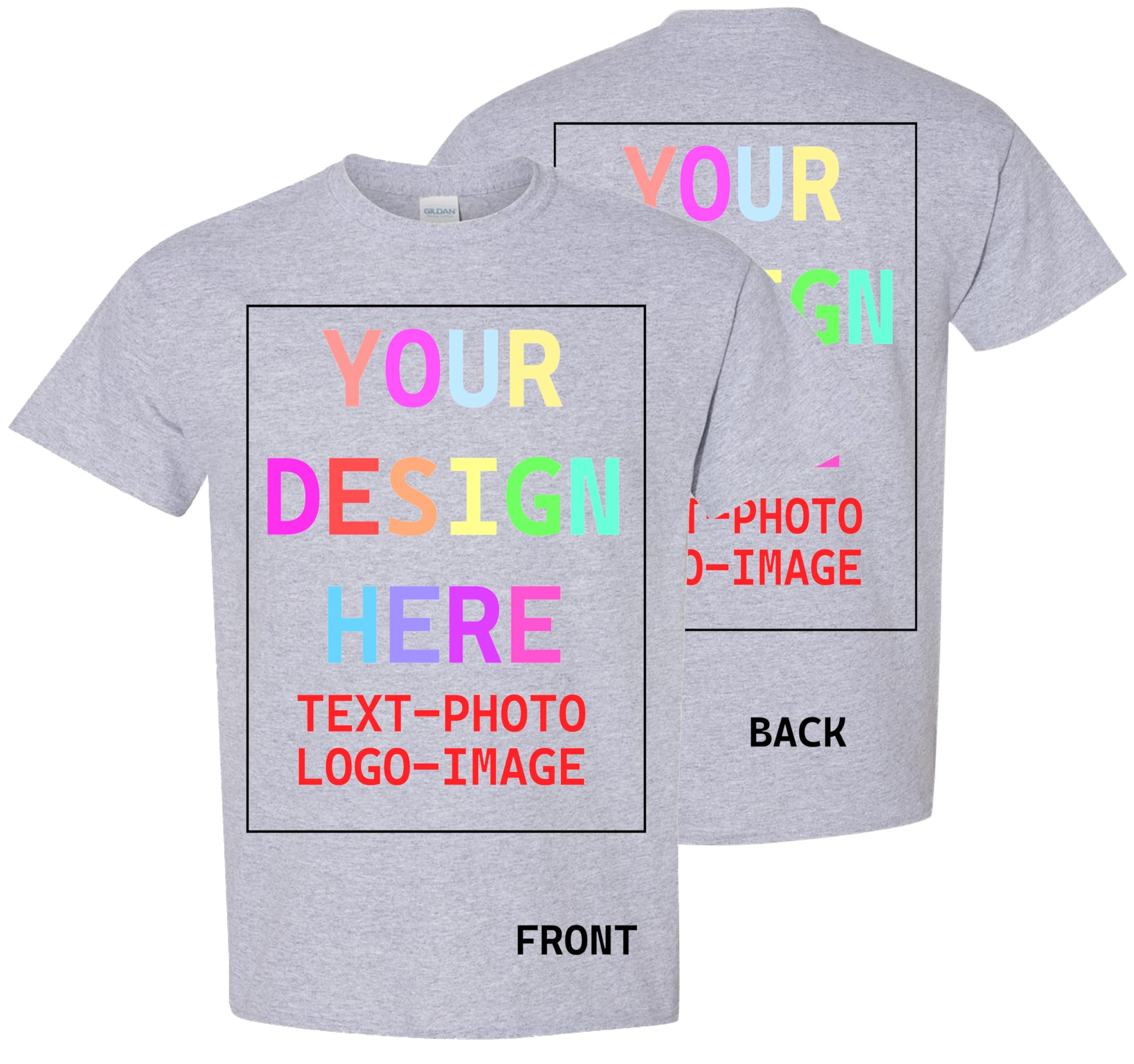 Custom T-Shirt for Men and Women, Design Your Own, Personalized Tee, Add Your Text Photo
